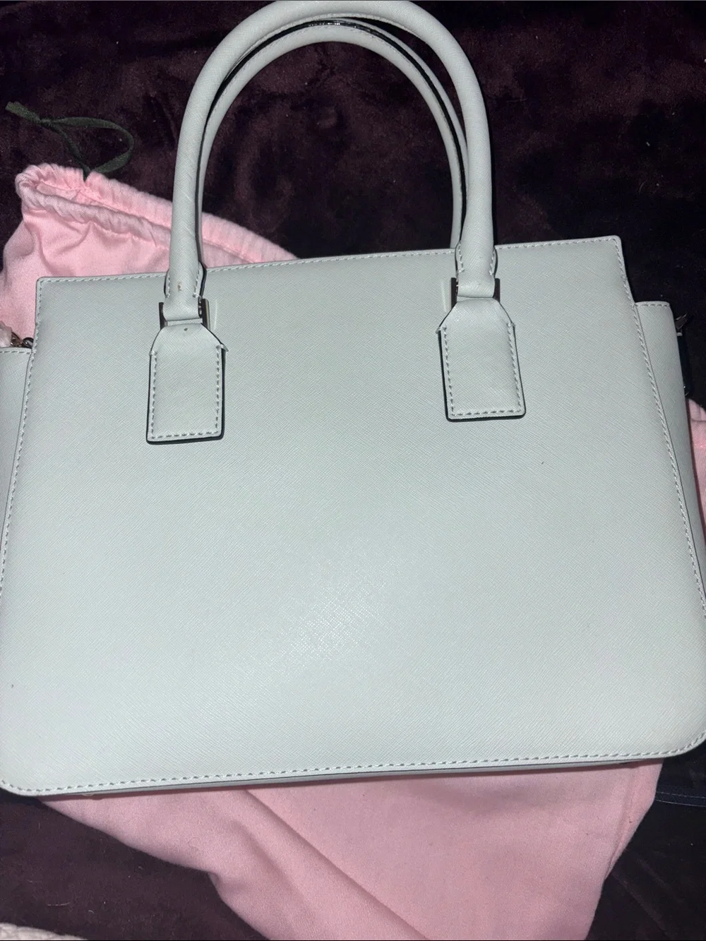 NWT KATE spade CAMERON New York PALE GREEN Structured Leather Satchel